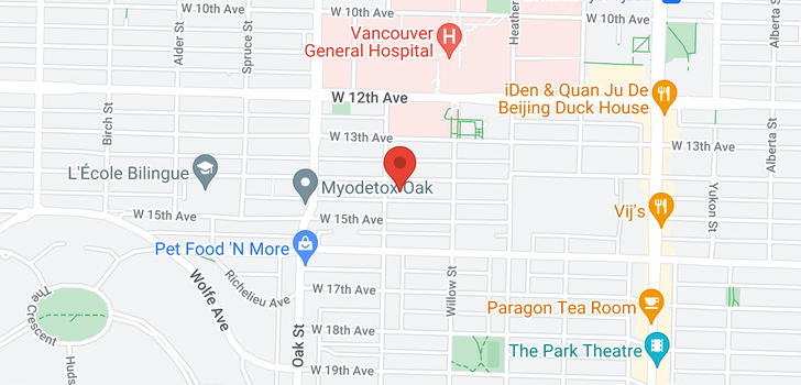 map of 104 876 W 14TH AVENUE